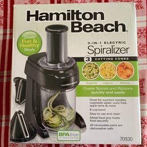 NWT Hamilton Beach 3 in 1 Electric Spiralizer